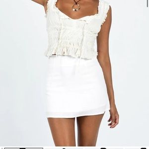Princess polly SELBY MINI SKIRT white size 4